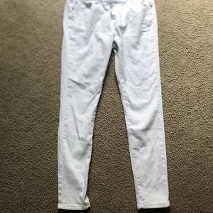 High Rise White Skinny Jeans